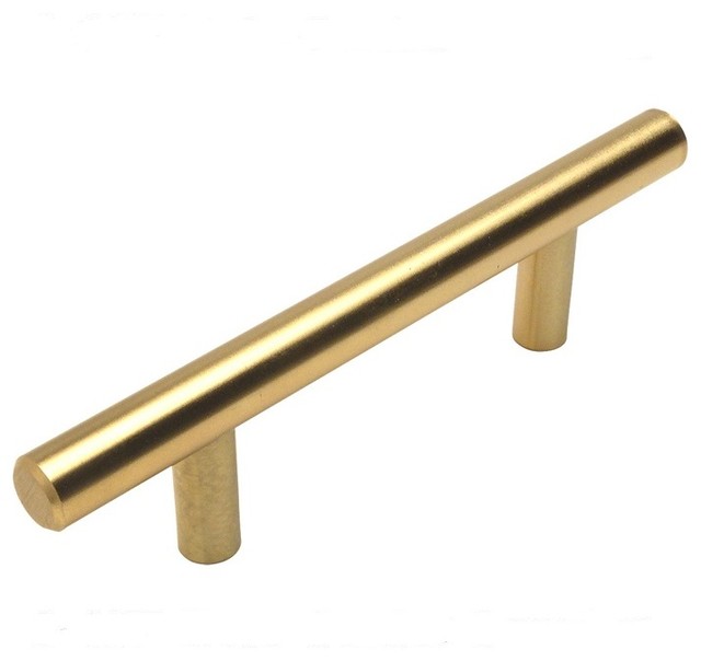 Cosmas 305-3.5BB Brushed Brass 3-1/2” CTC (89mm) Euro Bar Pull