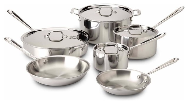 All Clad SS Cookware Set, 10 pc. - Contemporary - Cookware Sets - by ...