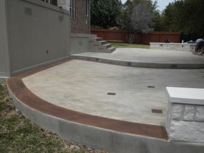 Stained Concrete Patio Contemporary Patio Austin