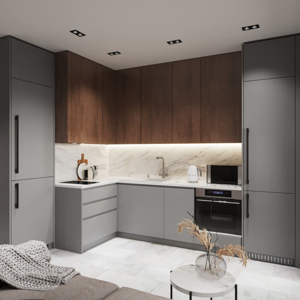 Квартира в современном стиле с минималистичным взглядом 43 кв. м