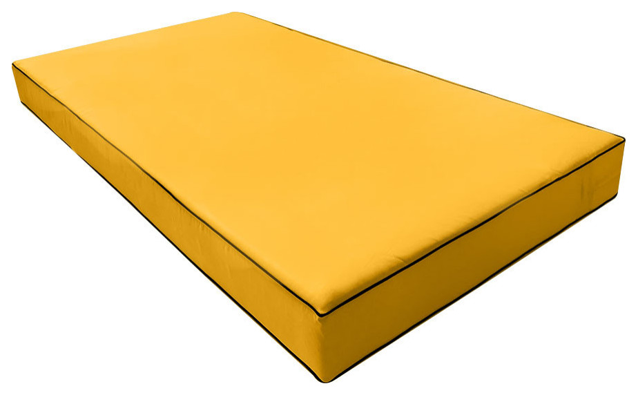 COVER ONLY Outdoor Contrast Trim 8" Twin Daybed Fitted Sheet