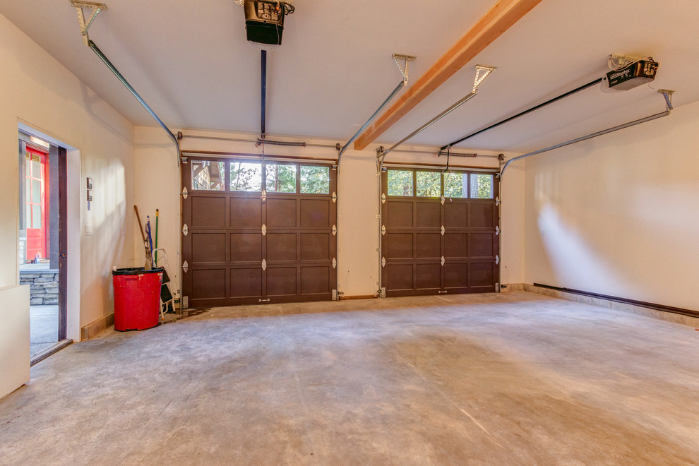 This is an example of a large arts and crafts detached two-car workshop in Seattle.