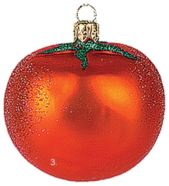 Tomato Polish Mouth Blown Glass Christmas Ornament Christmas