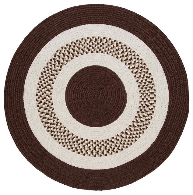 Flowers Bay Rug, Brown 8'x10', 8'x10' Oval - Contemporary - Outdoor ...