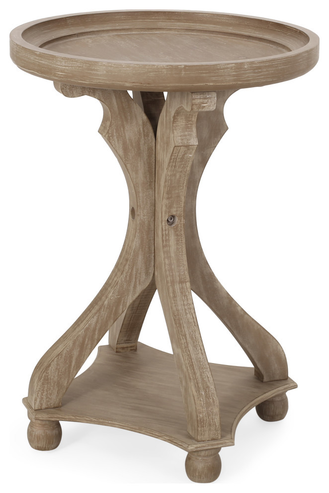 Canaan French Country Accent Table With Round Top French Country