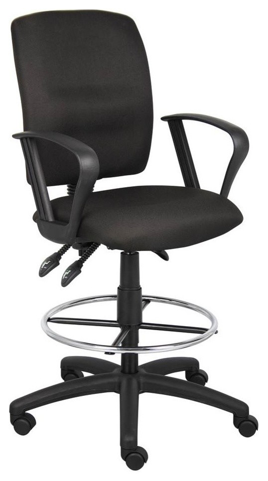 Boss Multi-Function Fabric Drafting Stool With Loop Arms