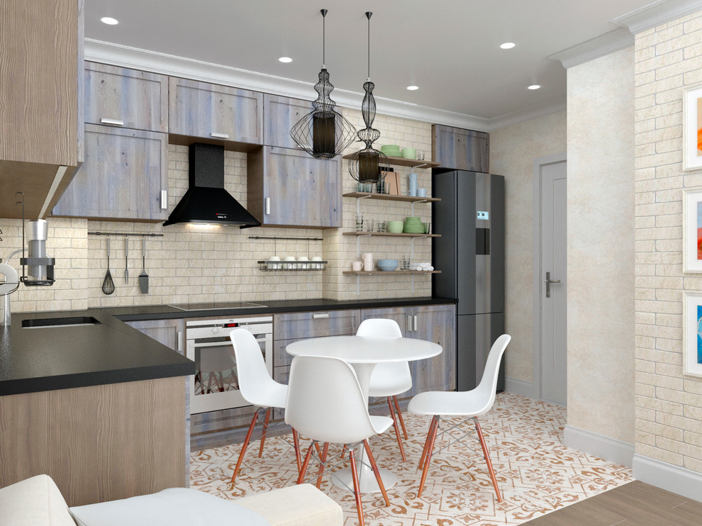 Квартира на Домашникова. Кухня-гостиная