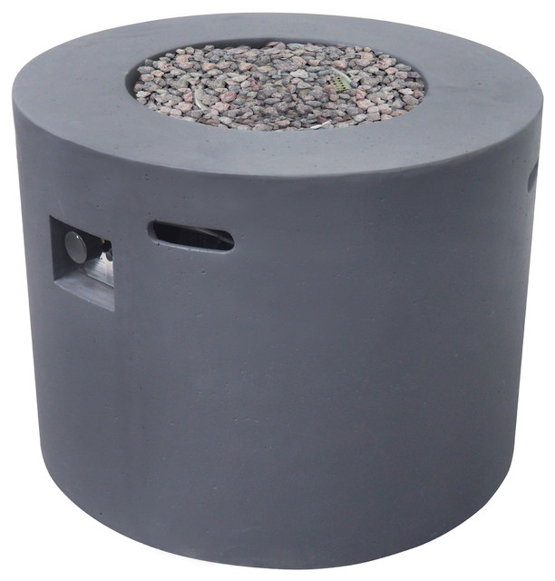 Leo Outdoor 31 Round Light Weight Concrete Gas Burning Fire Pit Leo Outdoor 31 Round Light Weight Concrete Gas Burning Fire Pit Dark Gray