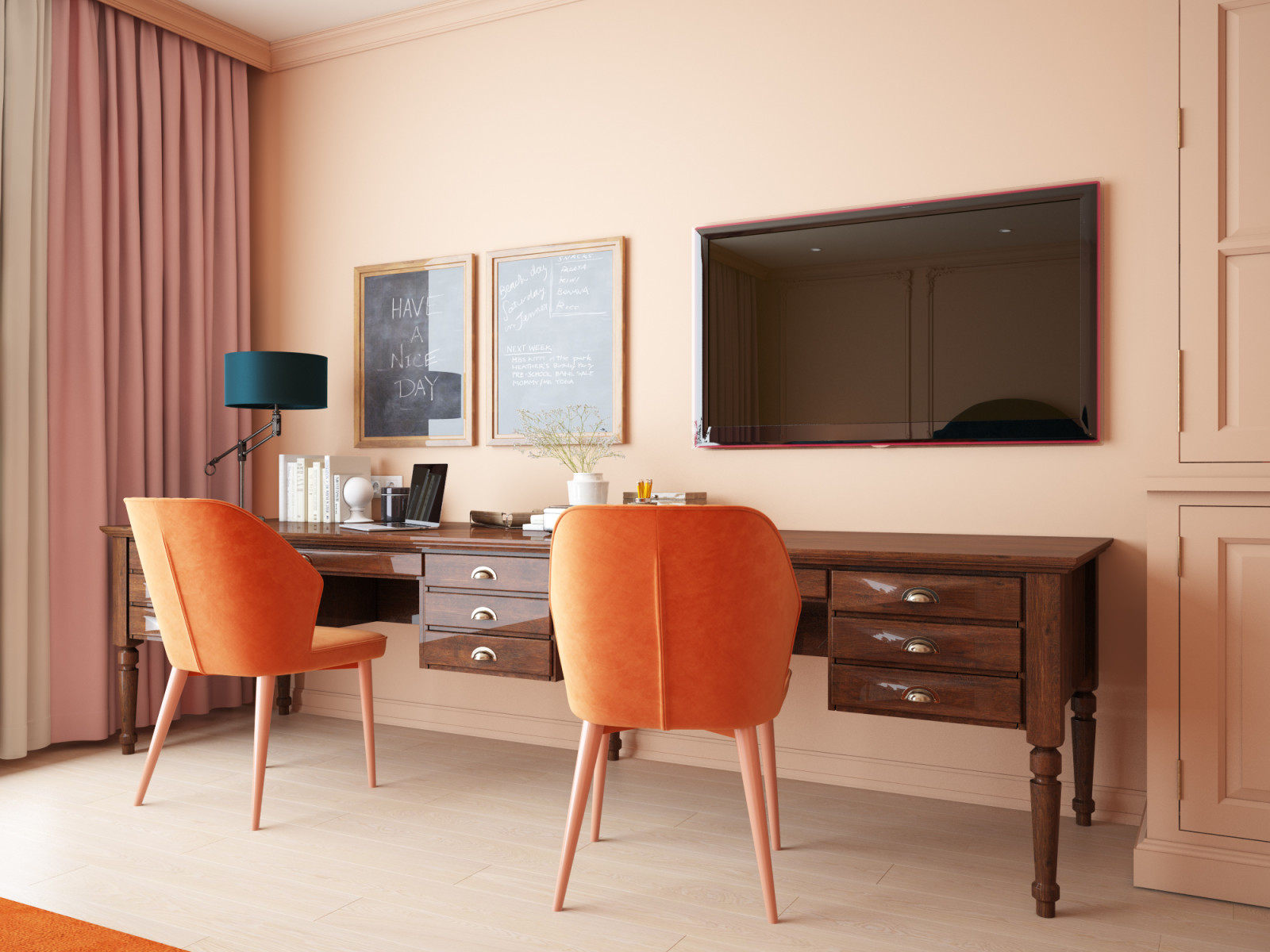 Оранжевая спальня