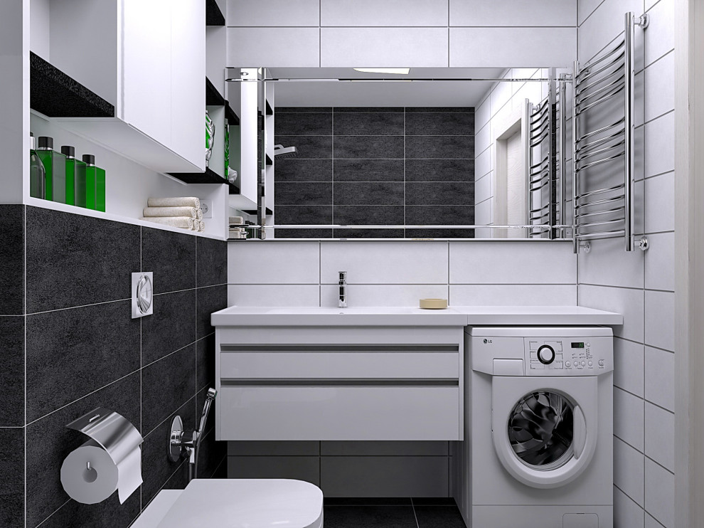 ванная комната в Ч/Б