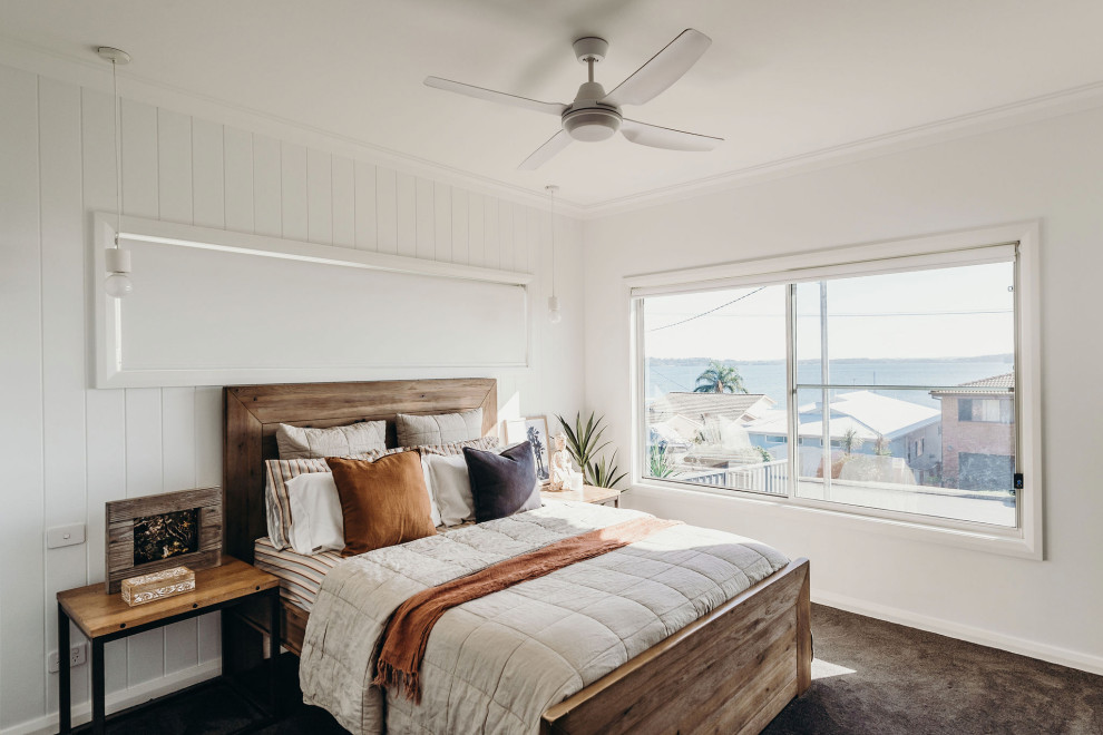 Photo of a beach style bedroom in Central Coast.