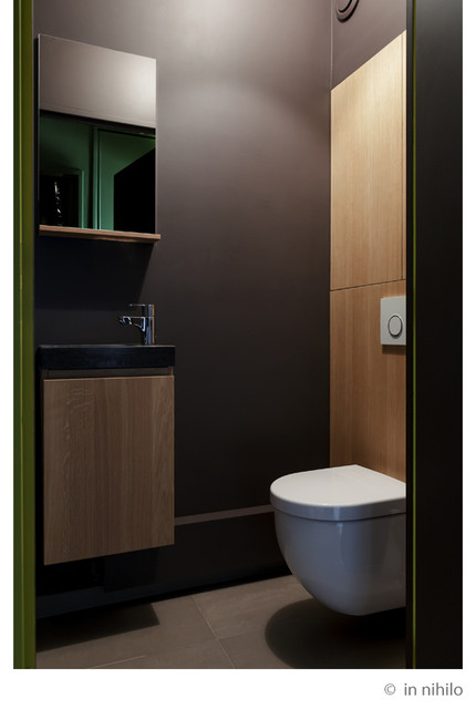 Point &agrave; la ligne contemporary-powder-room