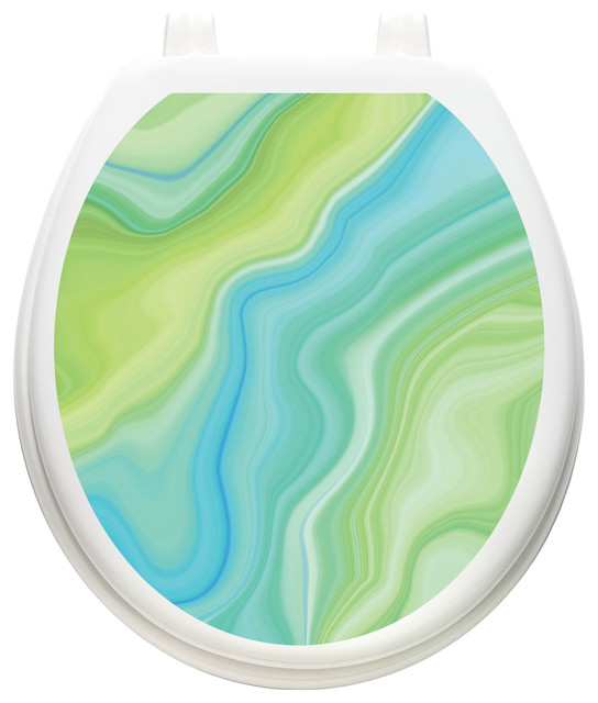 Peaceful Agate Toilet Tattoos, Toilet Lid Decal, Toilet Seat Cover
