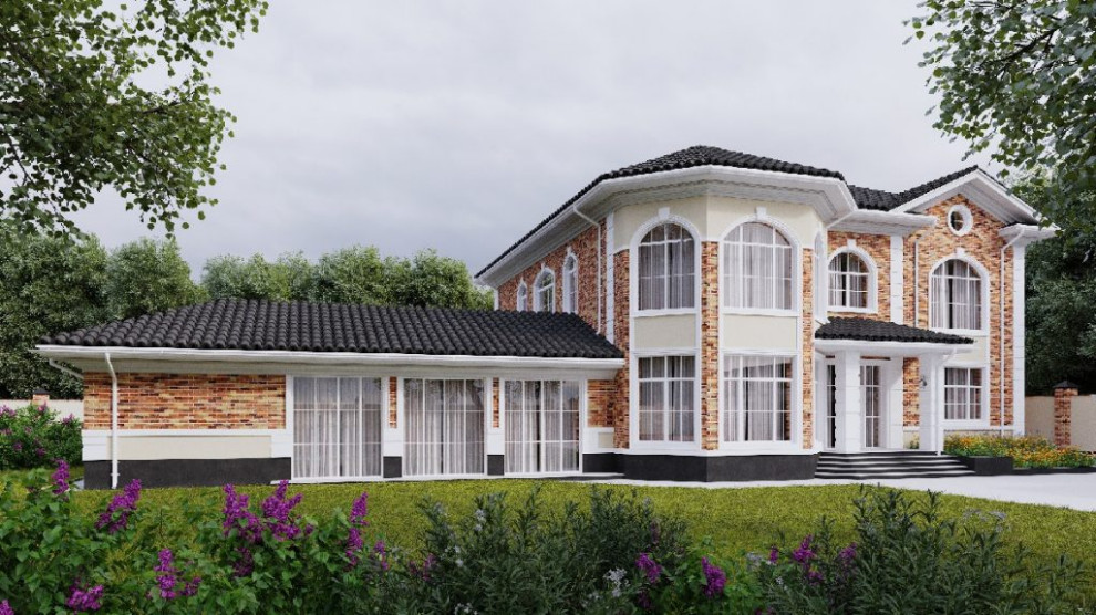 Проект дома с элементами классической архитектуры