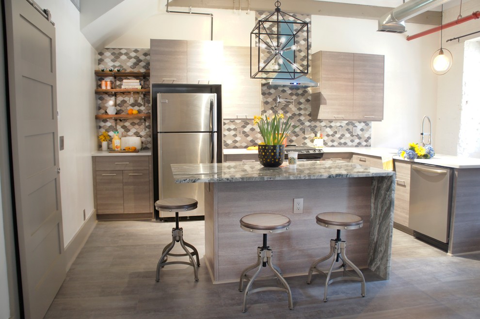 Mountain style kitchen photo in Atlanta