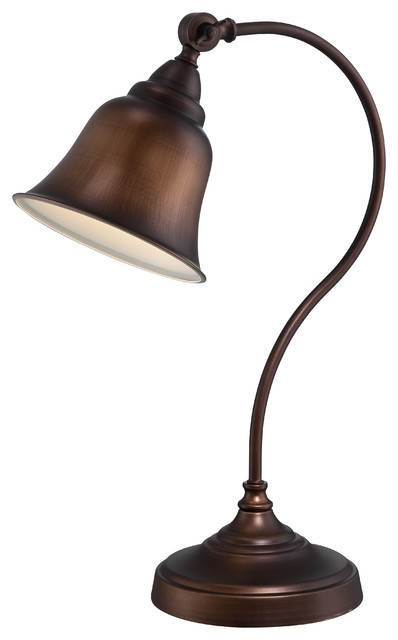 Desk Table Lamp, Antique Copper, E27 Cfl 13W