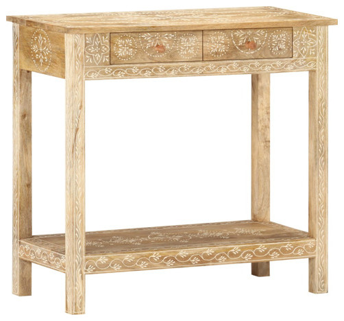 vidaXL Solid Mango Wood Console Table Side End Accent Hallway Table Wooden