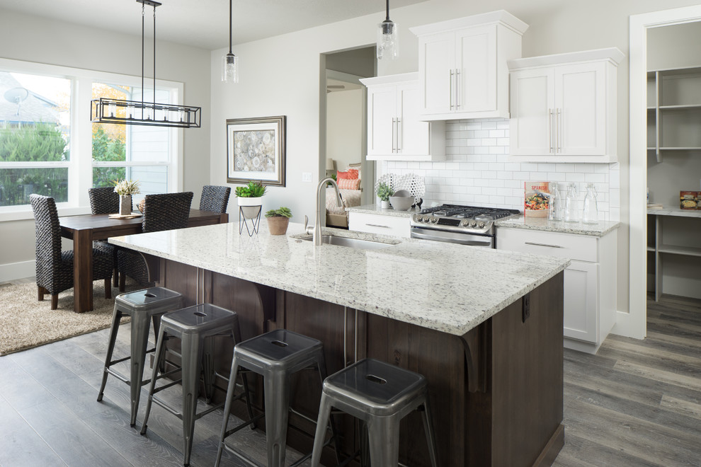 Design ideas for a transitional kitchen in Boise.