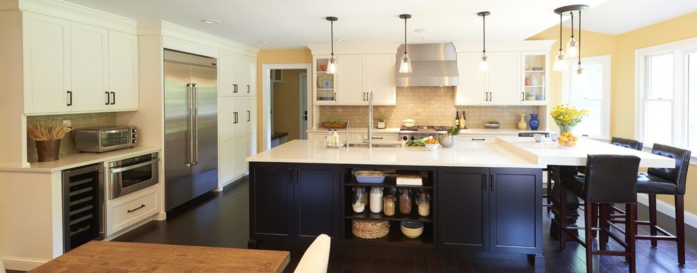 Inspiration for a transitional kitchen remodel in New York