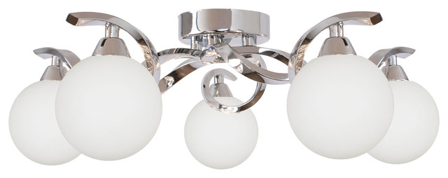 O 5 Light Semi Flush Ceiling Modern O 5 Light Semi Flush Ceiling