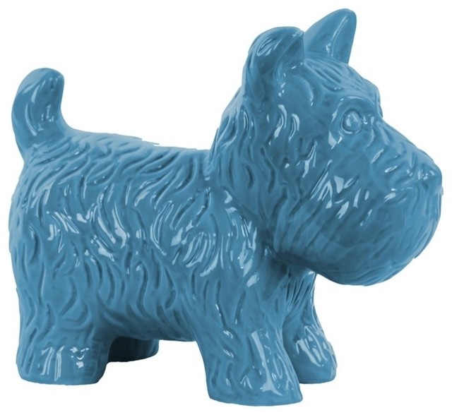 Ceramic Standing Welsh Terrier Dog Figurine Contemporary Standing Welsh Terrier Dog Figurine