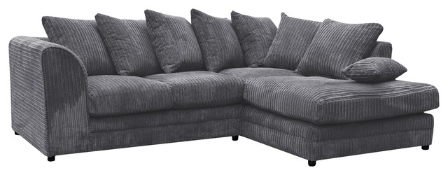 Darcey Grey Corner Sofa Modern Sofas By Sofasonline Darcey Grey Corner Sofa Right Facing