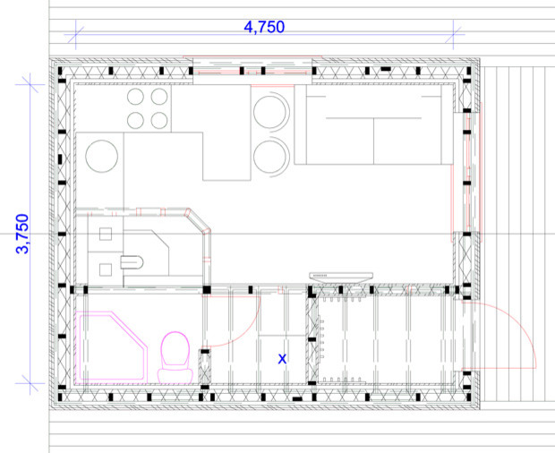 Small House "Ship" 18 sqm