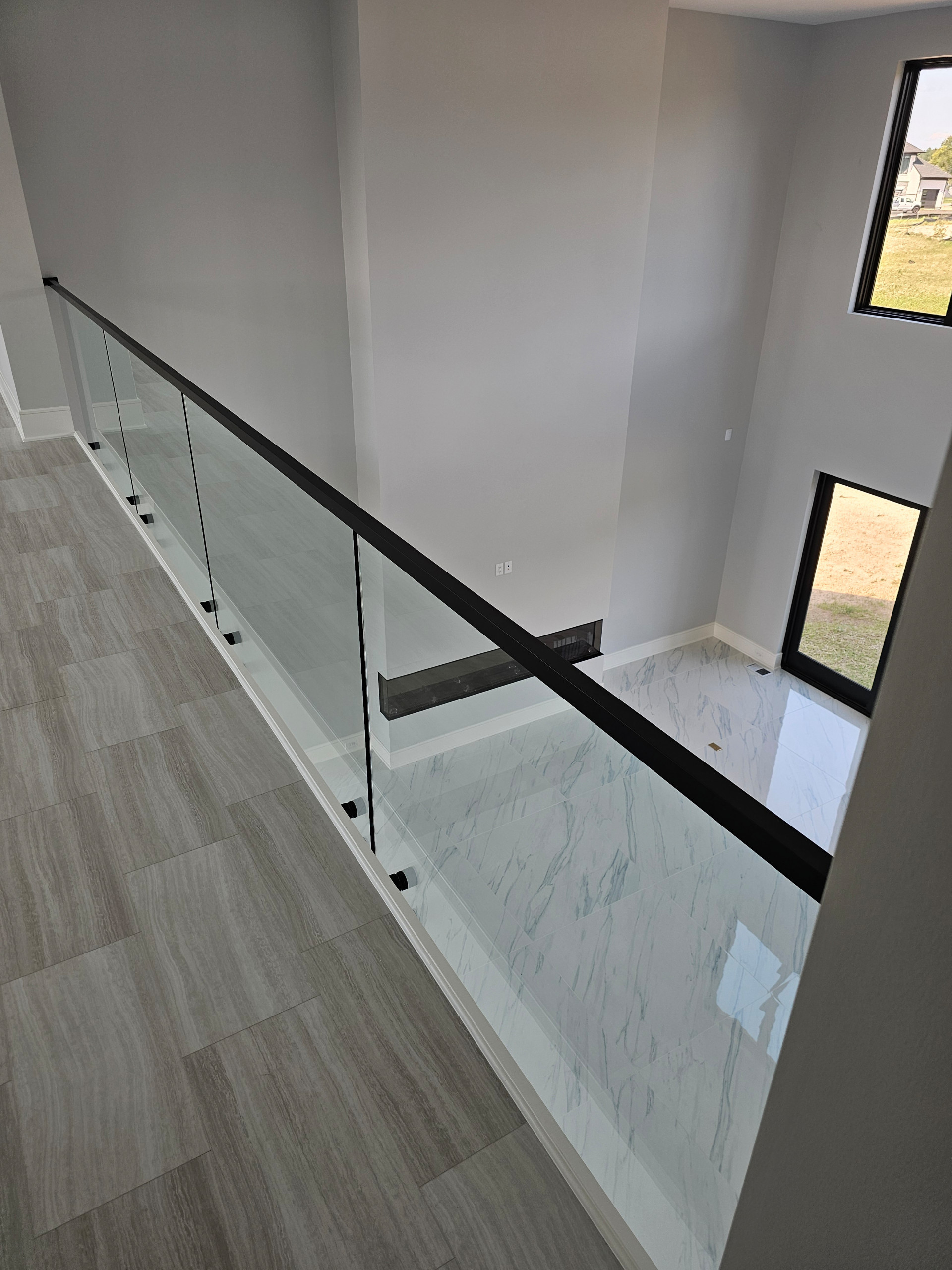 125_Modern Open Rise Stair with Glass Balustrade, Aldie, VA 20105