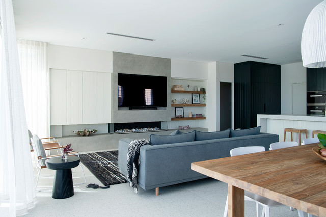 Trigg Beach House beach-style-living-room