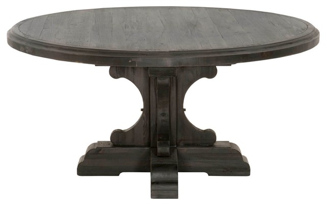 Orient Express Bella Antique Bastille 60 Round Dining Table In Black