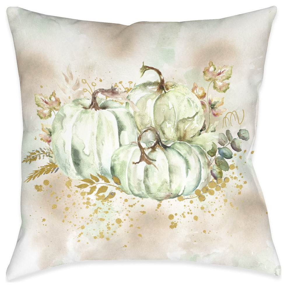 Ghost Pumpkin Bunch Indoor Pillow, 18"x18"