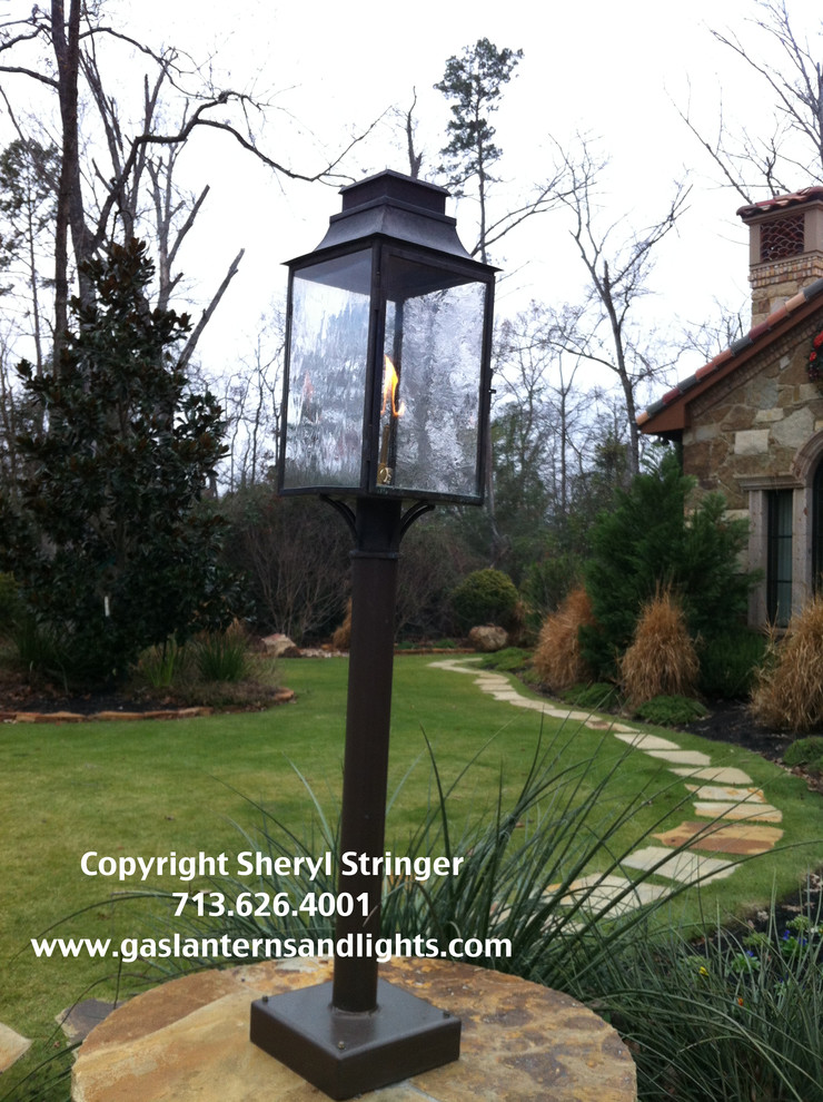 Sheryl's Flush Mount Gas Lantern Mounted on Pole