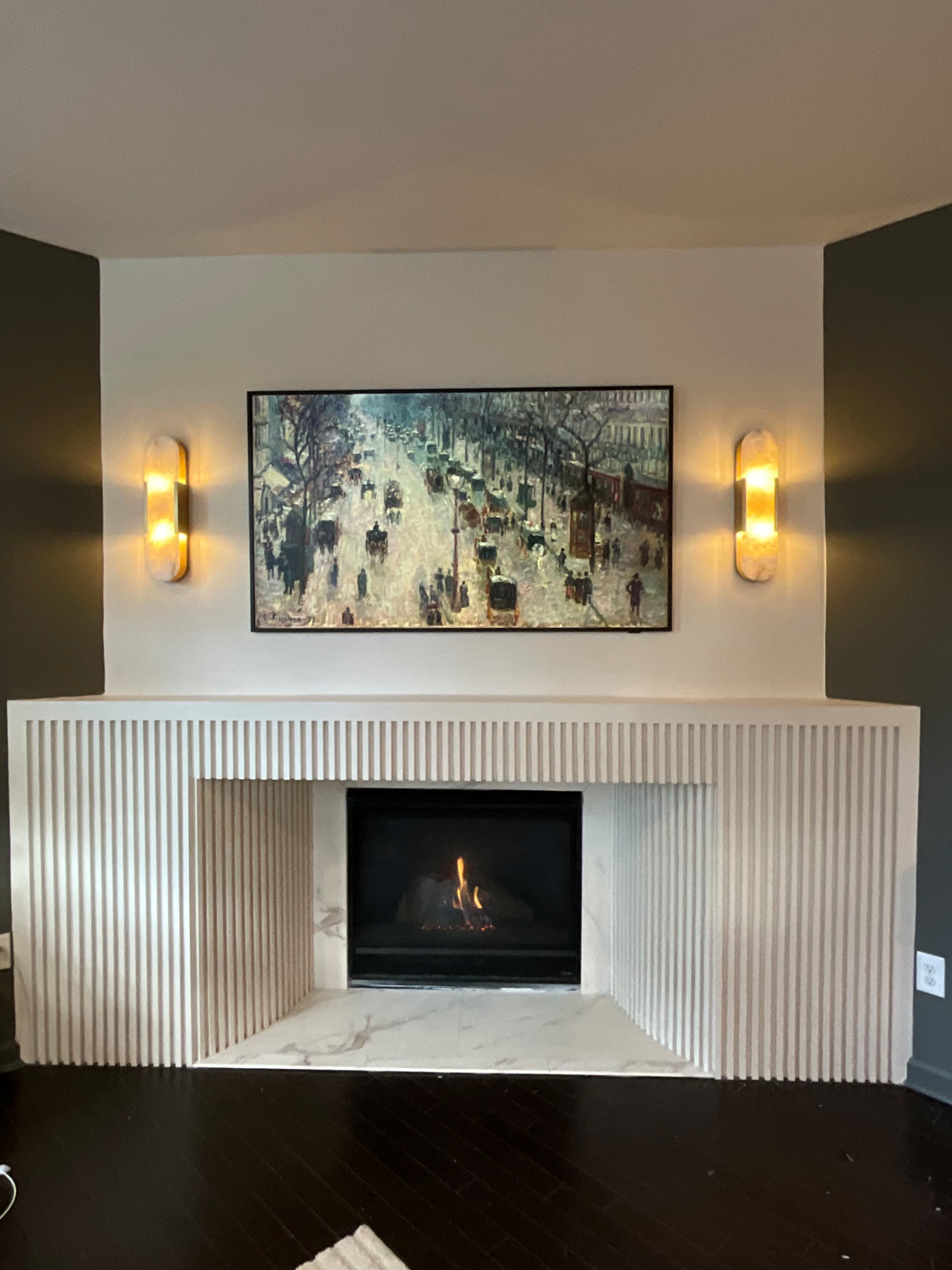 Master Bathroom and Fireplace