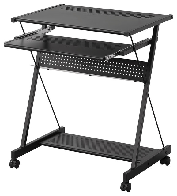 Coaster Fine Furniture Movable Metal Computer Desk With Keyboard