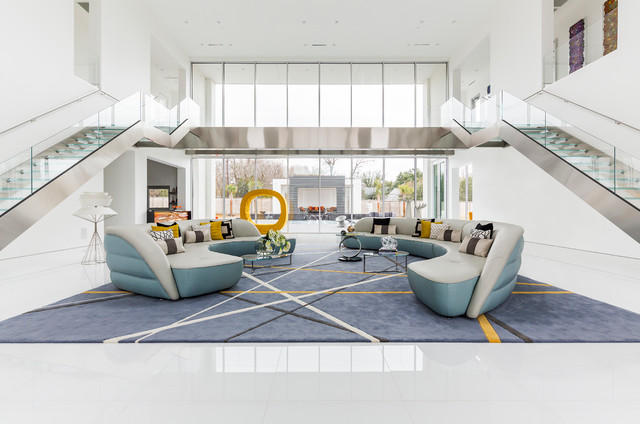 A Dazzling Dallas Dwelling trendy-dagligstue
