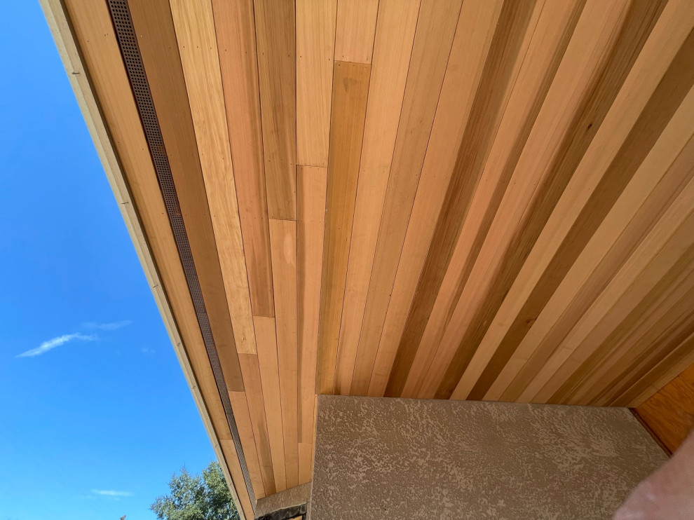 cedar planks on soffit - what stain and finish??