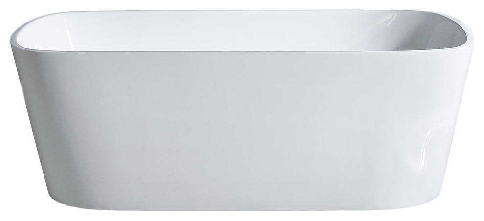 Eviva Aria Freestanding 67" Acrylic Bathtub, White