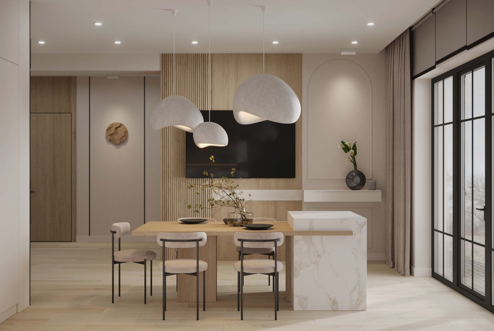 Дизайн интерьера дома в стиле Джапанди