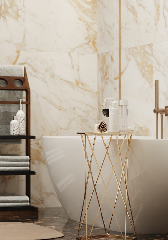 Свежая идея для дизайна: большая ванная комната в современном стиле - отличное фото интерьера