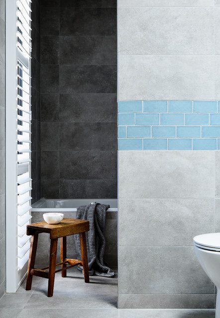 Armadale contemporary addition trendy-badevaerelse