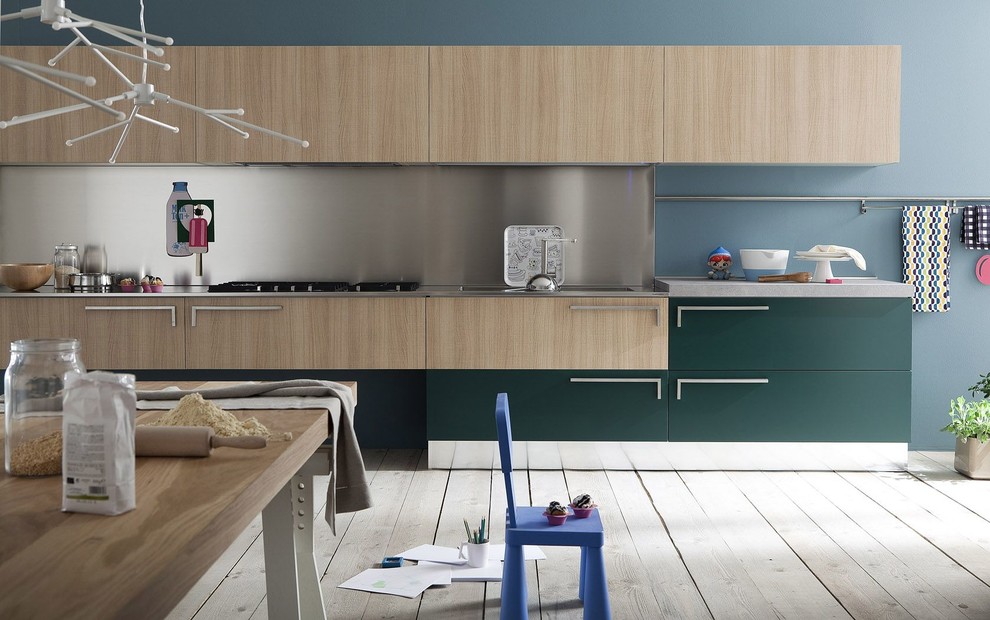 Design ideas for a contemporary kitchen in London.