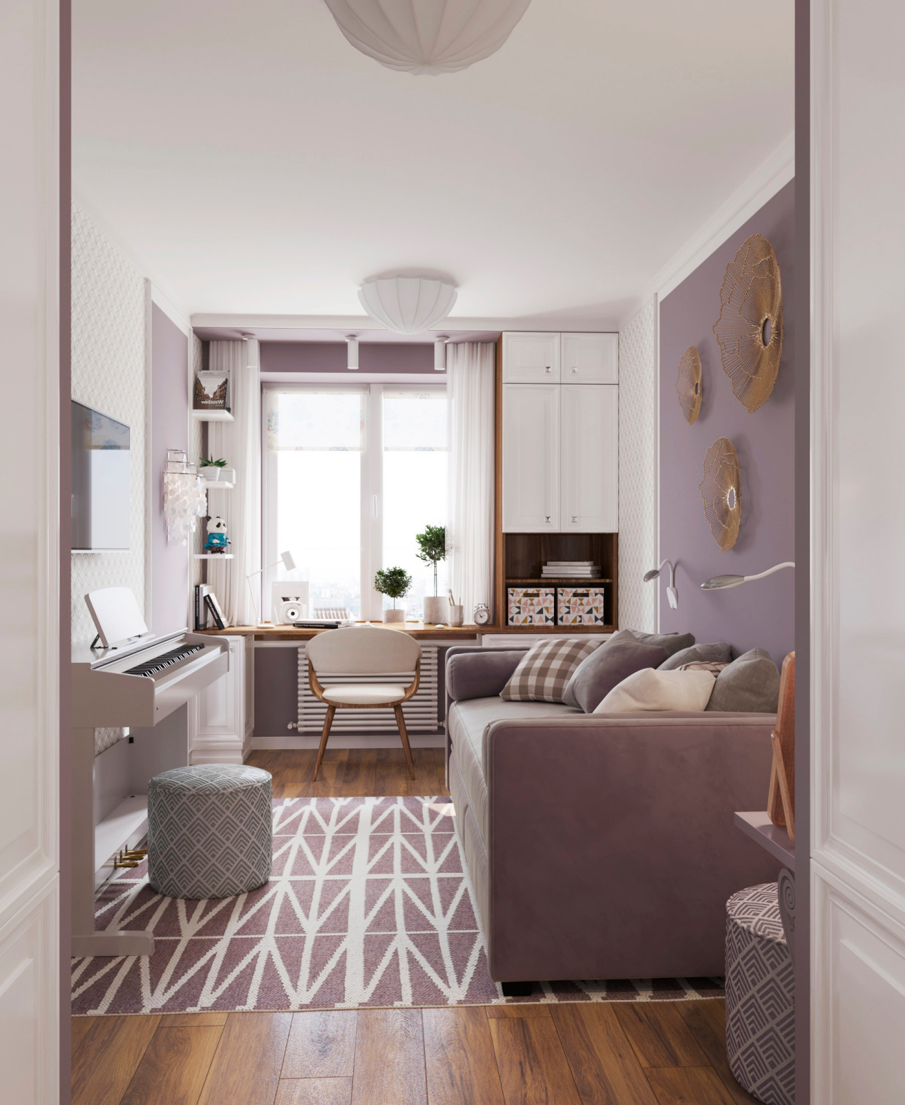 Квартира для молодой мамы и дочки 54 кв.м.