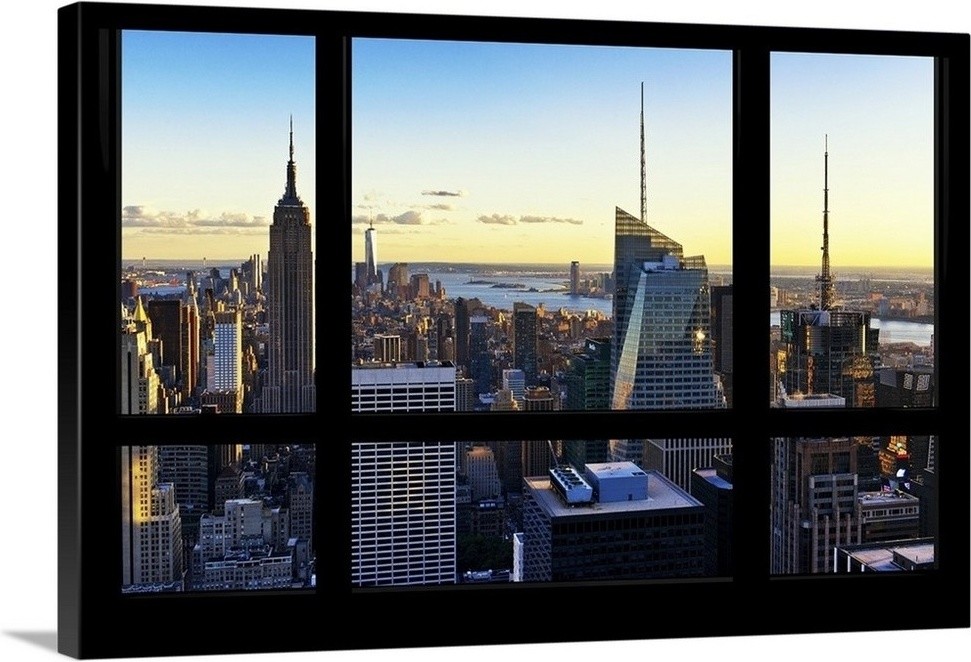 Details about   NEW YORK CITY SUNSET PHOTO WINDOW BAY VIEW FRAMED CANVAS WALL ART PICTURES PRINT 