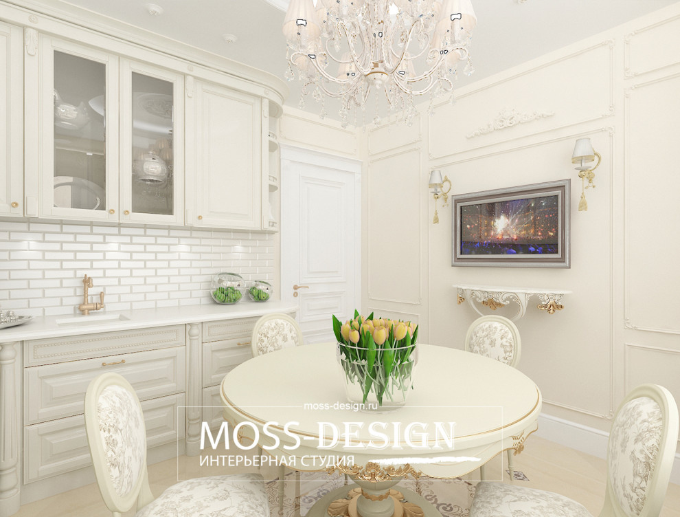Дизайн двухкомнатной квартиры в современной классике