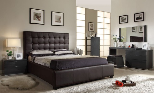 Athens Modern Brown Bedroom Set 1795 46 Modern New