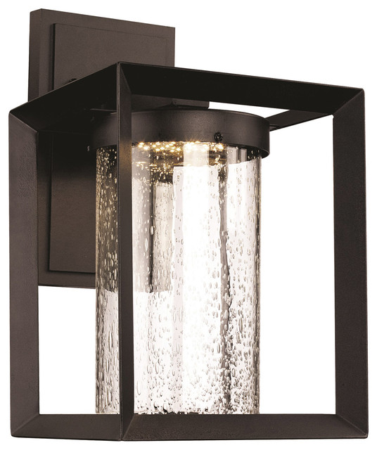 Taylor 1 Light Outdoor Wall Light in Black Contemporary Outdoor