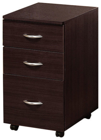 Acme Marlow File Cabinet With 3 Drawer Espresso Transitional
