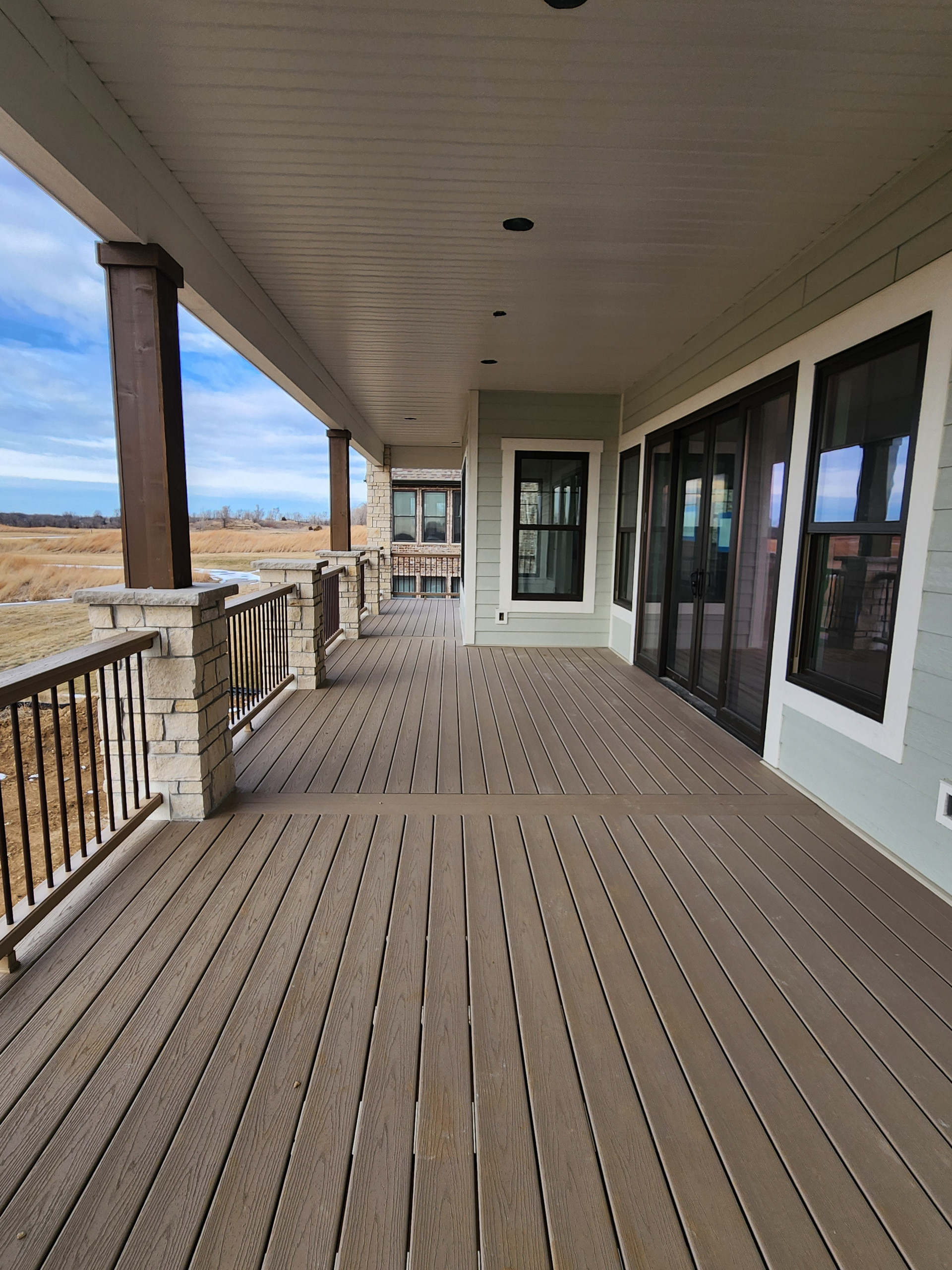 Deck overlooking golf course
