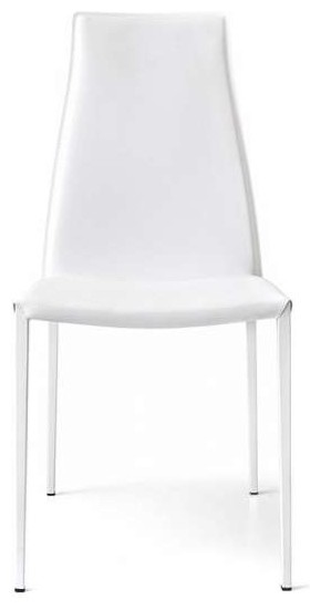 Aida Leather Dining Chair Calligaris Set Of 2 Contemporary Aida Leather Dining Chair Calligaris Set Of 2 White