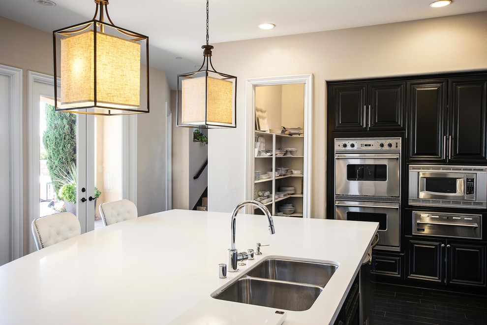 Inspiration for a transitional kitchen remodel in Orange County